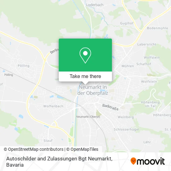 Autoschilder and Zulassungen Bgt Neumarkt map