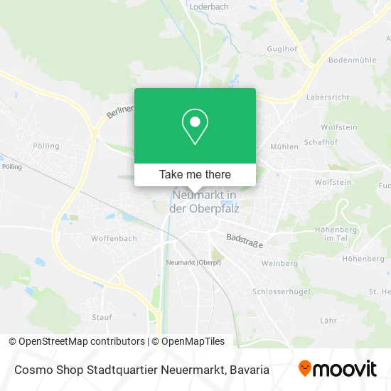 Карта Cosmo Shop Stadtquartier Neuermarkt