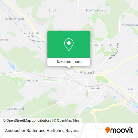 Ansbacher Bäder und Verkehrs map