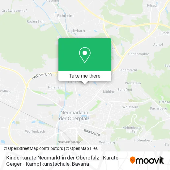 Карта Kinderkarate Neumarkt in der Oberpfalz - Karate Geiger - Kampfkunstschule