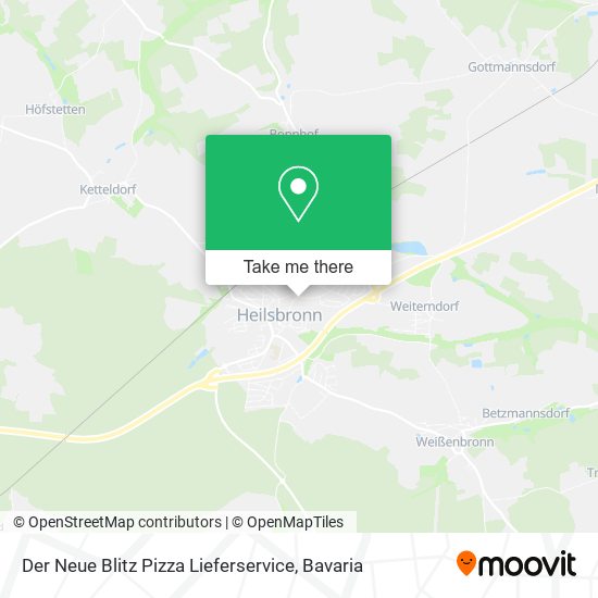 Der Neue Blitz Pizza Lieferservice map