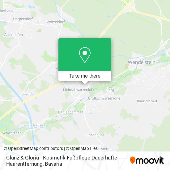 Glanz & Gloria - Kosmetik Fußpflege Dauerhafte Haarentfernung map