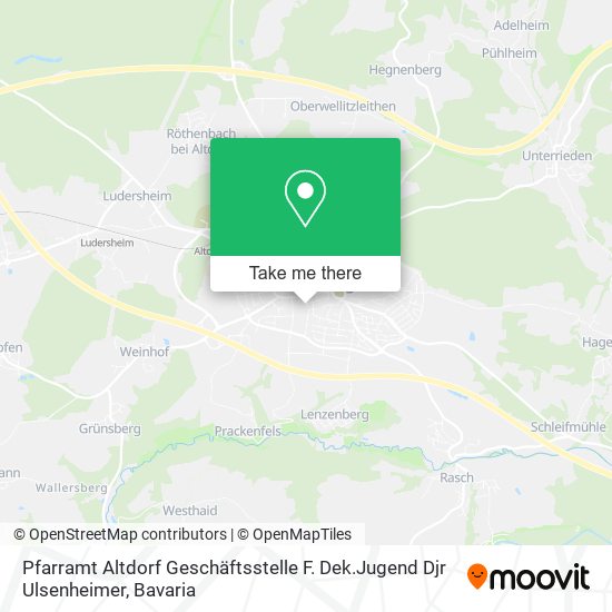 Pfarramt Altdorf Geschäftsstelle F. Dek.Jugend Djr Ulsenheimer map