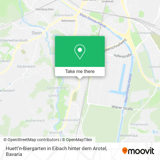 Карта Huett'n-Biergarten in Eibach hinter dem Arotel