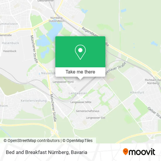 Карта Bed and Breakfast Nürnberg