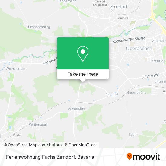 Карта Ferienwohnung Fuchs Zirndorf