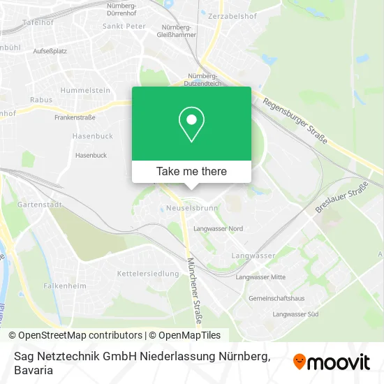Карта Sag Netztechnik GmbH Niederlassung Nürnberg