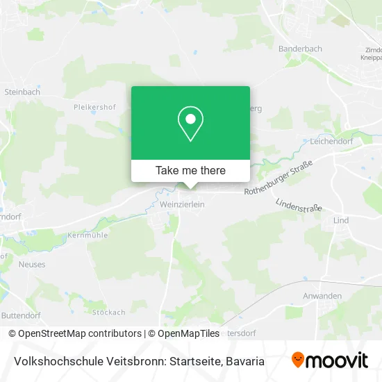 Карта Volkshochschule Veitsbronn: Startseite
