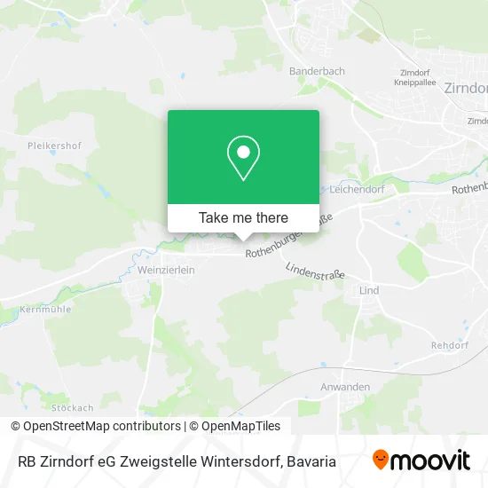 Карта RB Zirndorf eG Zweigstelle Wintersdorf