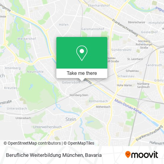 Berufliche Weiterbildung München map