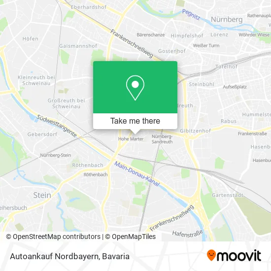Карта Autoankauf Nordbayern