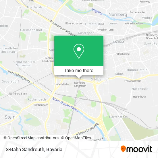 Карта S-Bahn Sandreuth