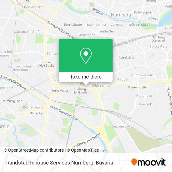 Randstad Inhouse Services Nürnberg map