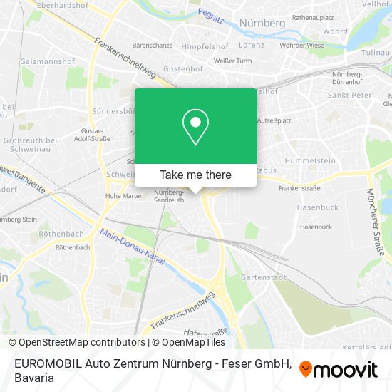 Карта EUROMOBIL Auto Zentrum Nürnberg - Feser GmbH