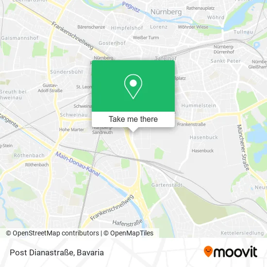 Карта Post Dianastraße