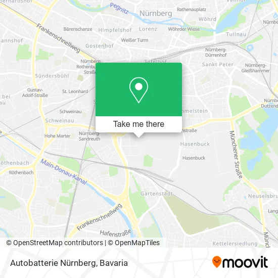 Карта Autobatterie Nürnberg