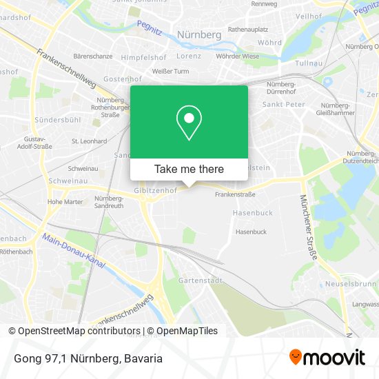 Gong 97,1 Nürnberg map
