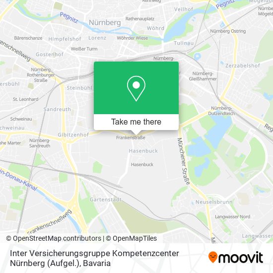 Карта Inter Versicherungsgruppe Kompetenzcenter Nürnberg (Aufgel.)