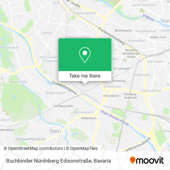 Карта Buchbinder Nürdnberg Edisonstraße