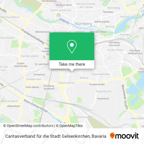 Карта Caritasverband für die Stadt Gelsenkirchen