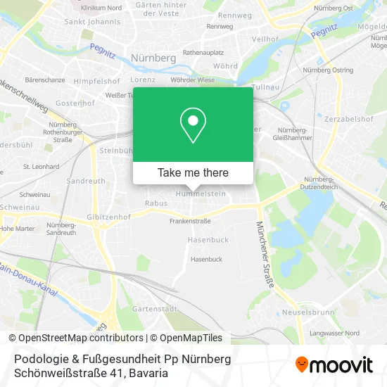 Карта Podologie & Fußgesundheit Pp Nürnberg Schönweißstraße 41
