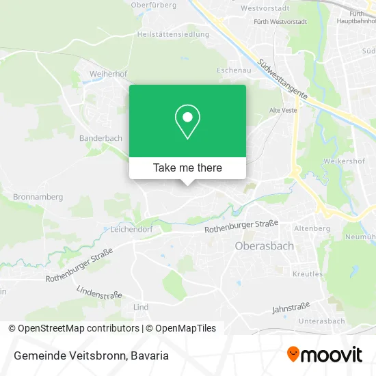 Карта Gemeinde Veitsbronn