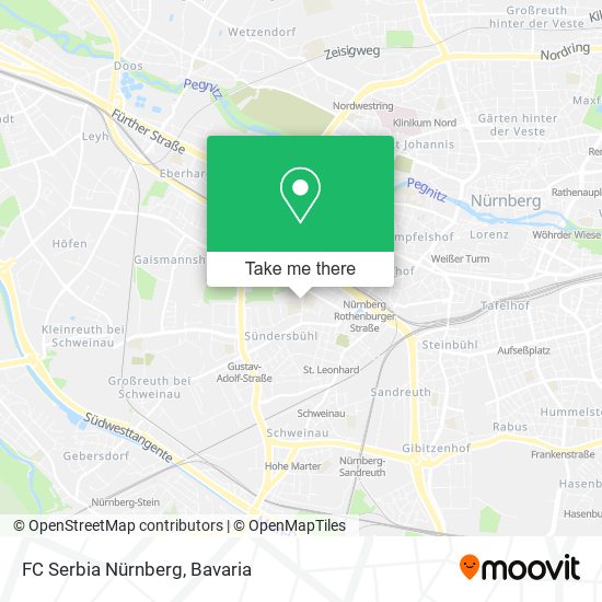 FC Serbia Nürnberg map
