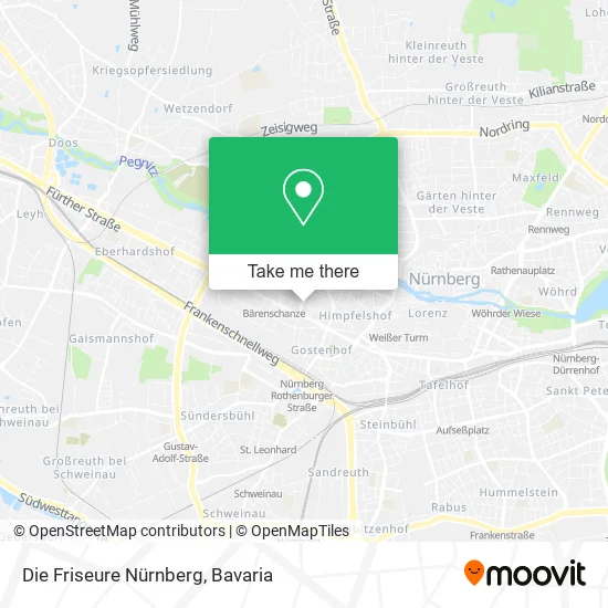 Карта Die Friseure Nürnberg