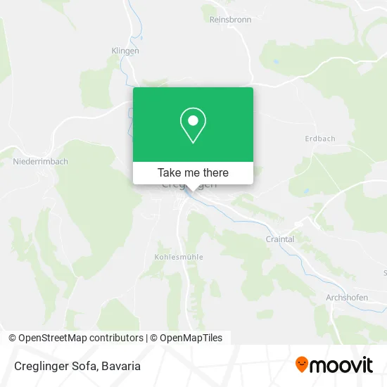 Карта Creglinger Sofa