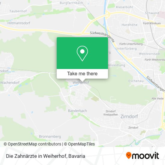 Die Zahnärzte in Weiherhof map