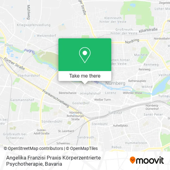 Карта Angelika Franzisi Praxis Körperzentrierte Psychotherapie