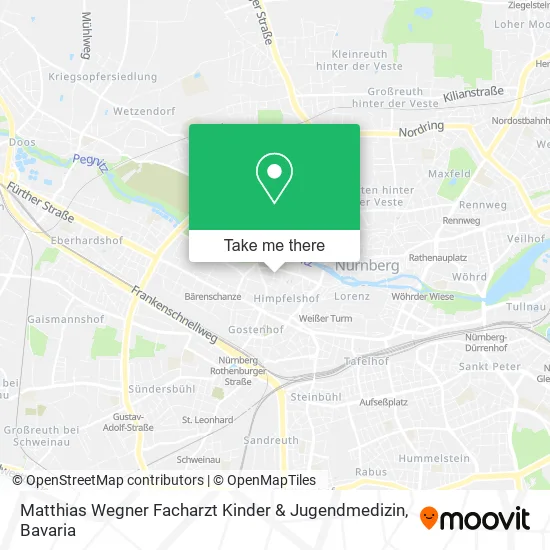 Карта Matthias Wegner Facharzt Kinder & Jugendmedizin