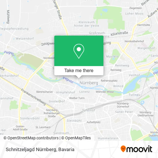 Карта Schnitzeljagd Nürnberg