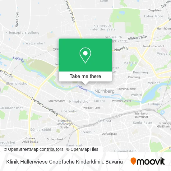 Карта Klinik Hallerwiese-Cnopfsche Kinderklinik