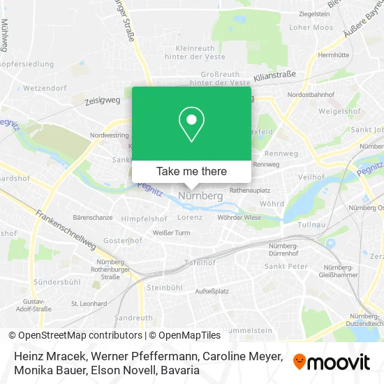 Карта Heinz Mracek, Werner Pfeffermann, Caroline Meyer, Monika Bauer, Elson Novell