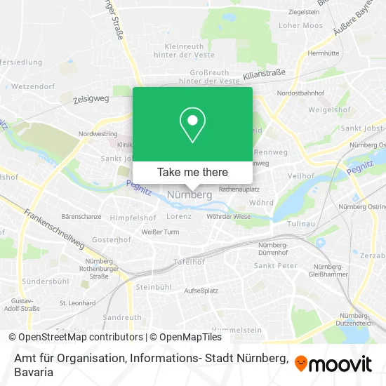 Карта Amt für Organisation, Informations- Stadt Nürnberg