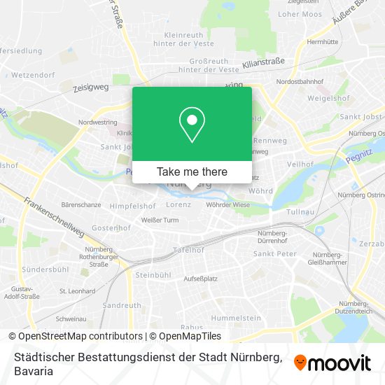 Städtischer Bestattungsdienst der Stadt Nürnberg map