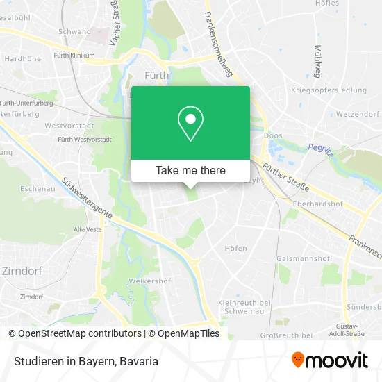 Карта Studieren in Bayern