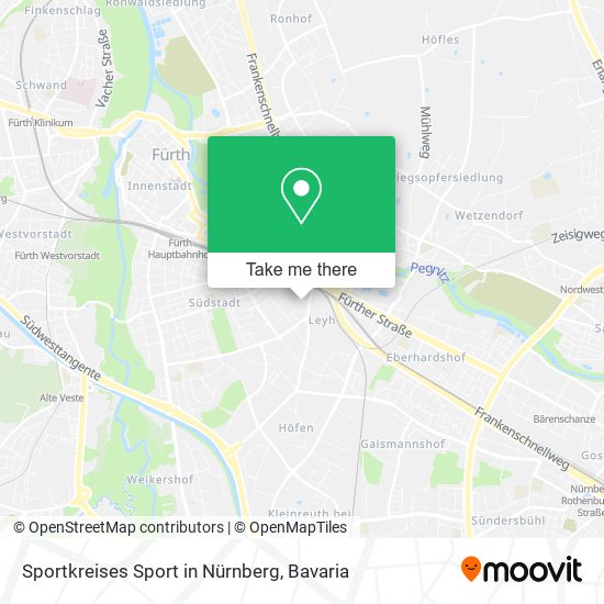 Sportkreises Sport in Nürnberg map