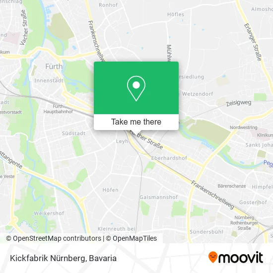 Карта Kickfabrik Nürnberg
