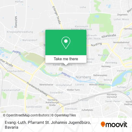 Карта Evang.-Luth. Pfarramt St. Johannis Jugendbüro