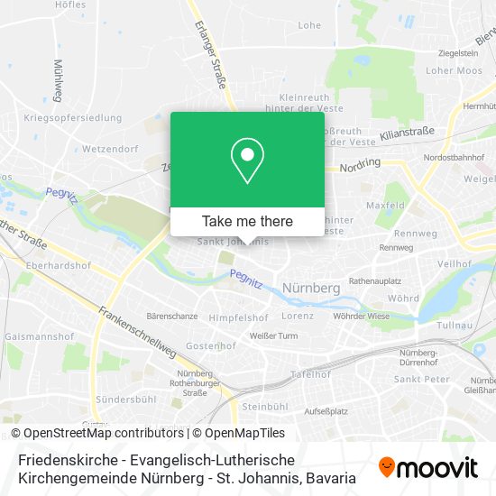 Friedenskirche - Evangelisch-Lutherische Kirchengemeinde Nürnberg - St. Johannis map
