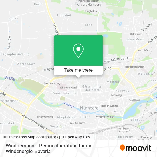 Карта Windpersonal - Personalberatung für die Windenergie