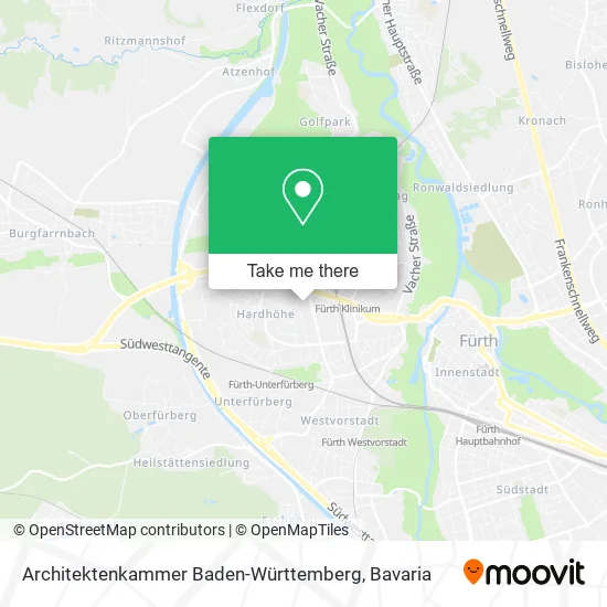 Architektenkammer Baden-Württemberg map