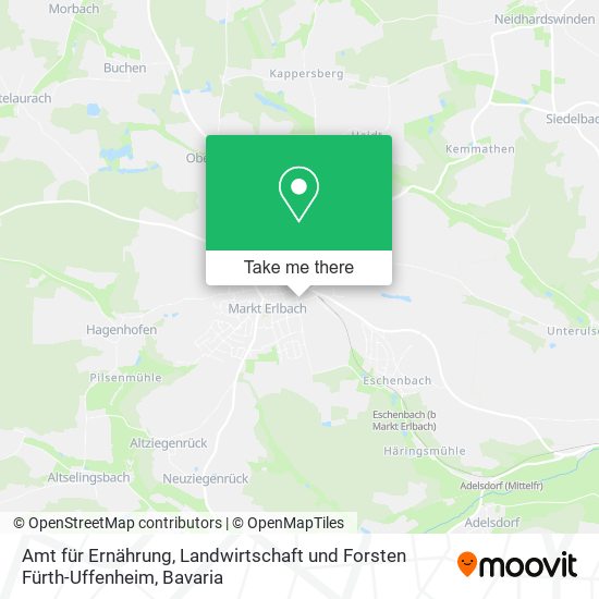 Amt für Ernährung, Landwirtschaft und Forsten Fürth-Uffenheim map