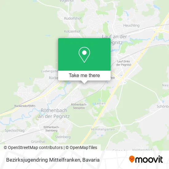 Карта Bezirksjugendring Mittelfranken