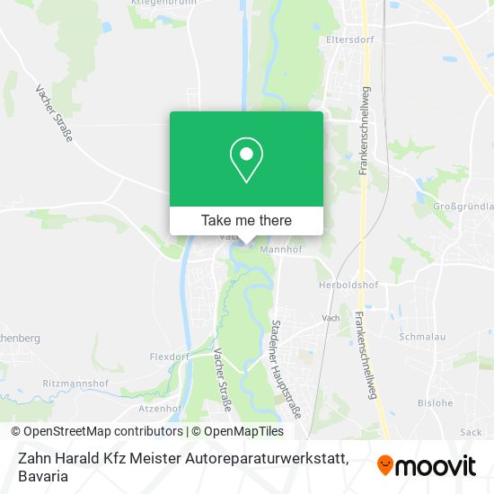 Zahn Harald Kfz Meister Autoreparaturwerkstatt map