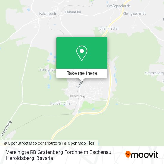 Vereinigte RB Gräfenberg Forchheim Eschenau Heroldsberg map