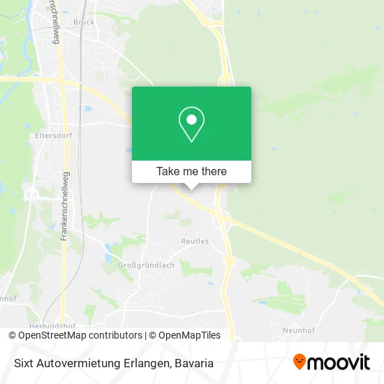Карта Sixt Autovermietung Erlangen
