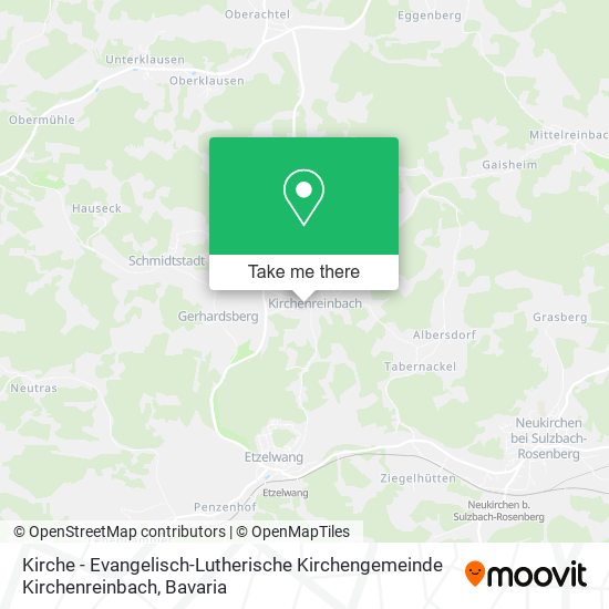 Карта Kirche - Evangelisch-Lutherische Kirchengemeinde Kirchenreinbach